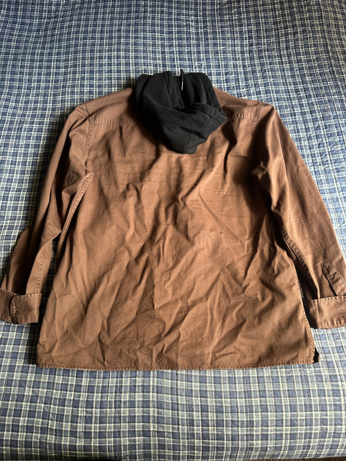 Aéropostale Long Sleeve Hooded Workwear Button-Down Shirt